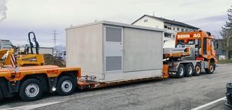Anlieferung Kabine Trafostation
